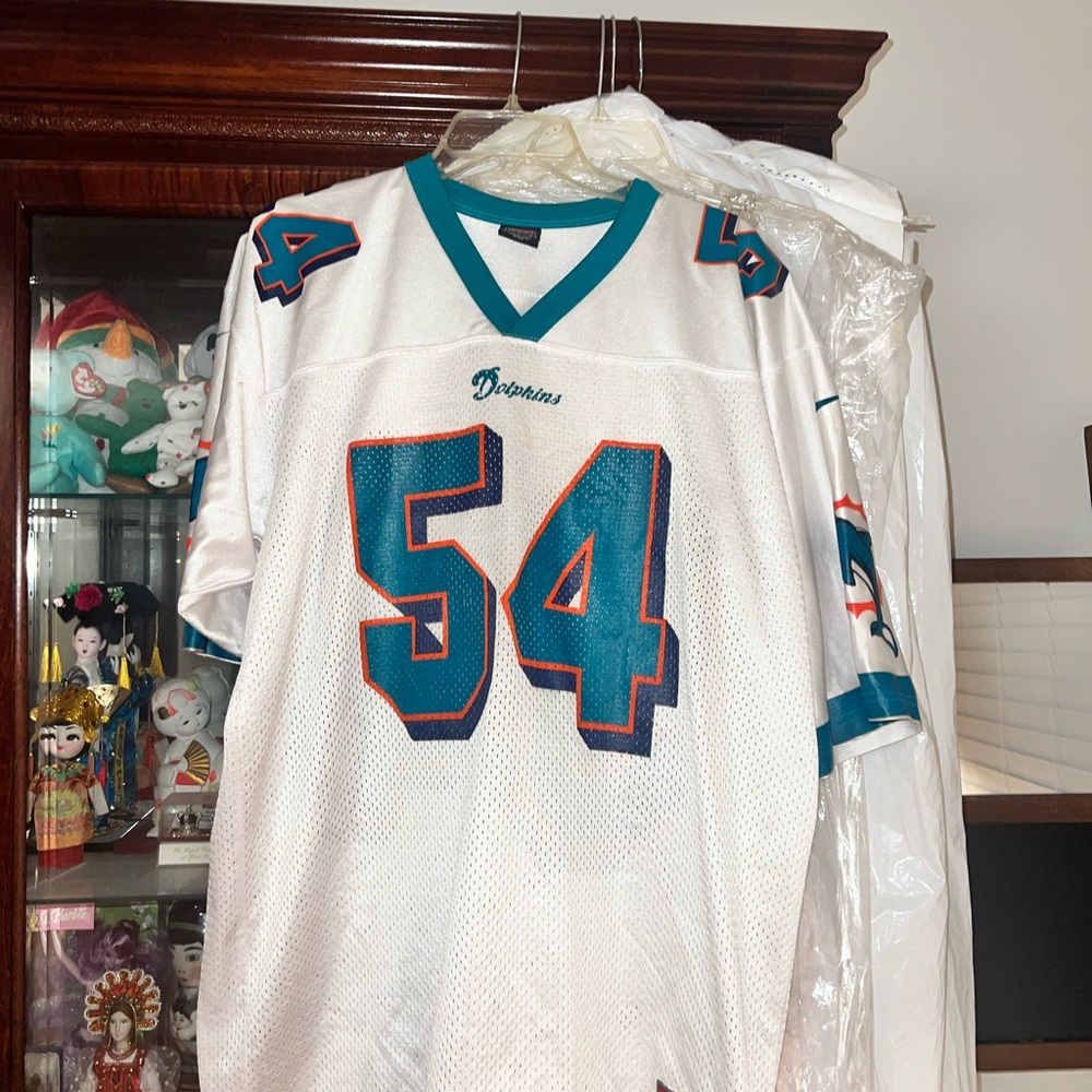 Nike Teal and White Sports Jersey